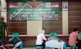 Hari Juang TNI - AD, Kodim 0406/Lubuklinggau Gelar Bakti sosial Donor Darah Dalam Rangka Hari Juang TNI AD TA 2021