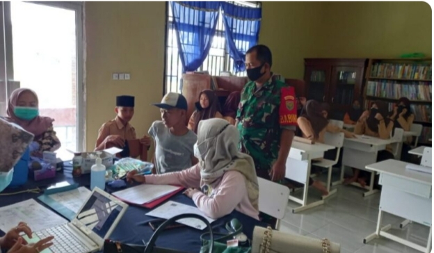 Serda Noprianto Pendampingan Vaksin bersama PKM Kandis Ogan Ilir