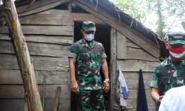 Danrem 044/Gapo Tinjau Sasaran Bedah Rumah di Desa Tanjung Pering