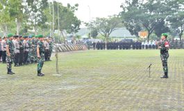 Jelang Kunjungan RI 2 ke Wilayah Prov. Sumsel, Danrem 044/Gapo Pimpin Apel Gelar Pasukan Pengamanan VVIP
