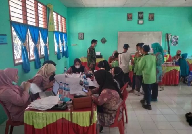 Koramil Tanjung Enim Kembali Serbu Vaksinasi Kepada Pelajar