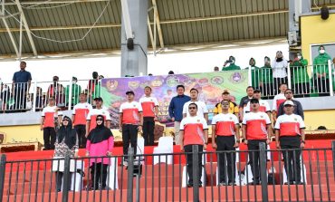 Danrem 044/Gapo Mendampingi Pangdam II/Swj Buka Liga Santri PSSI Piala Kasad 2022