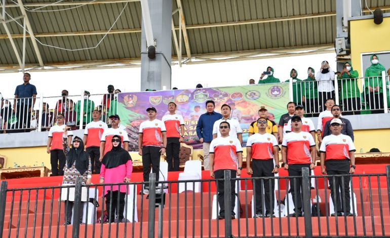 Danrem 044/Gapo Mendampingi Pangdam II/Swj Buka Liga Santri PSSI Piala Kasad 2022